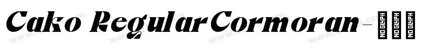 Cako RegularCormoran字体转换
